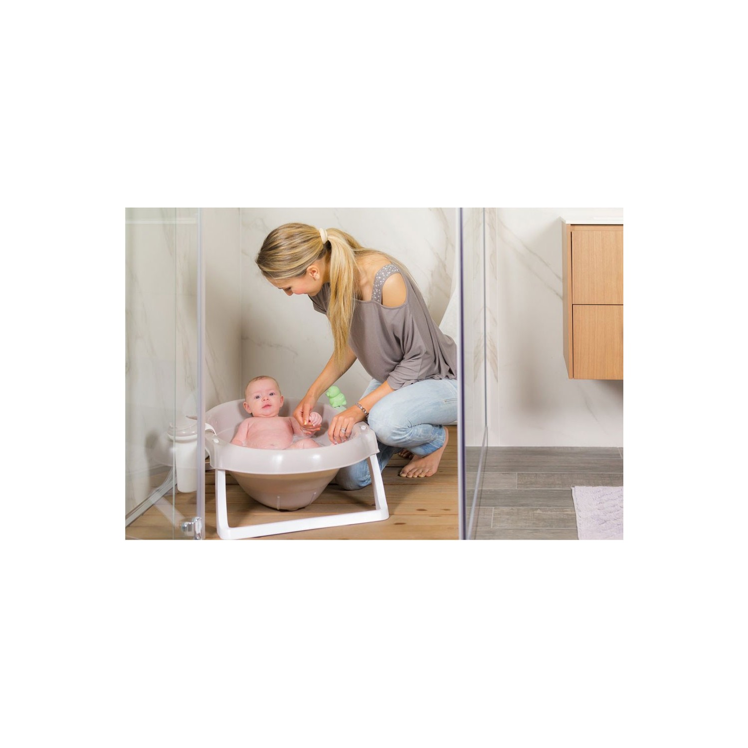 OkBaby Onda Slim Katlanır Bebek Küveti Pembe Fiyatı