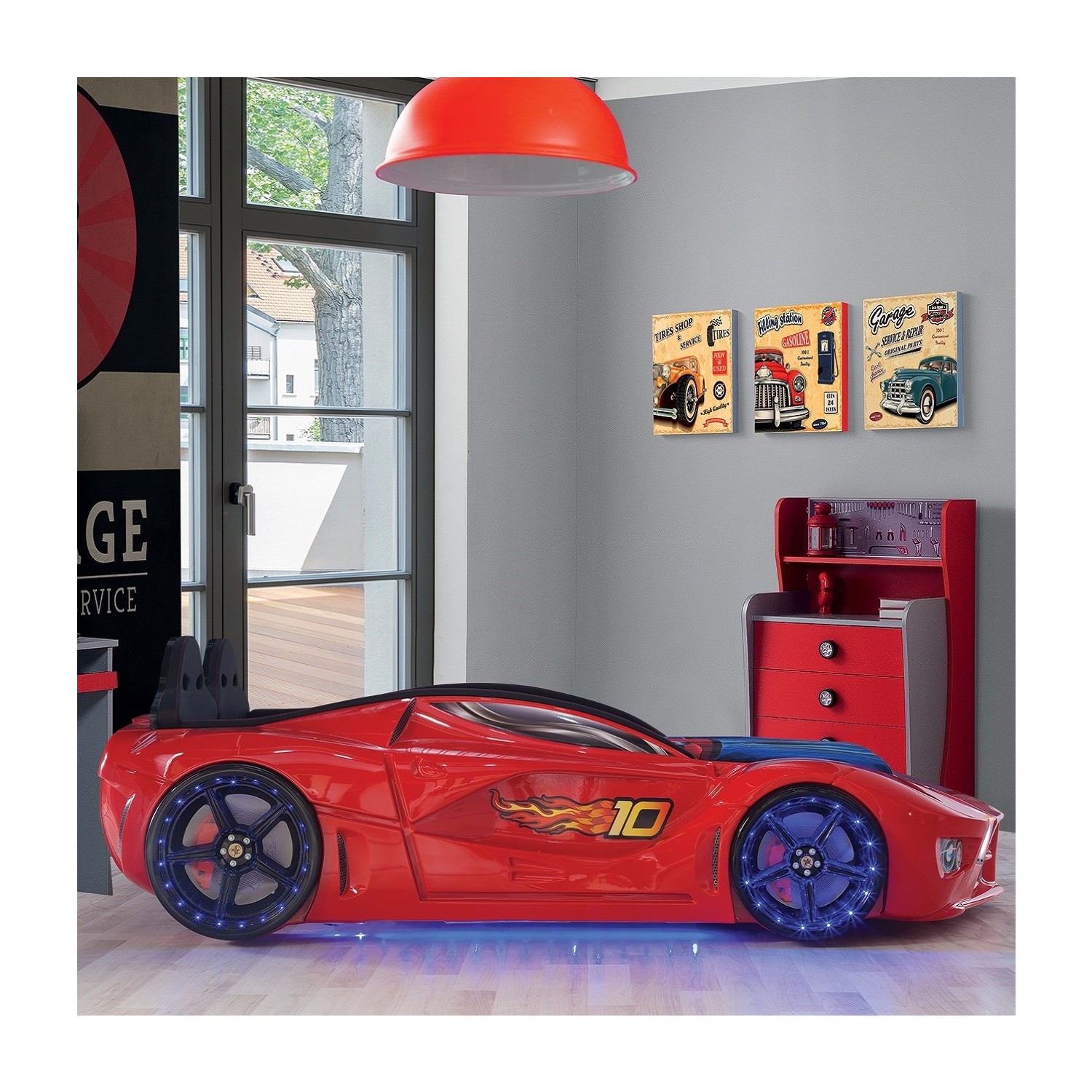 FastBack Araba Yatak Full Kırmızı Çocuk Karyolası Fiyatı