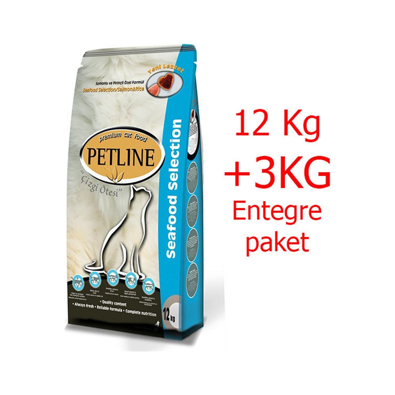 Petline Premium Seafood Somon Balıklı Yetişkin Kedi Maması Fiyatı