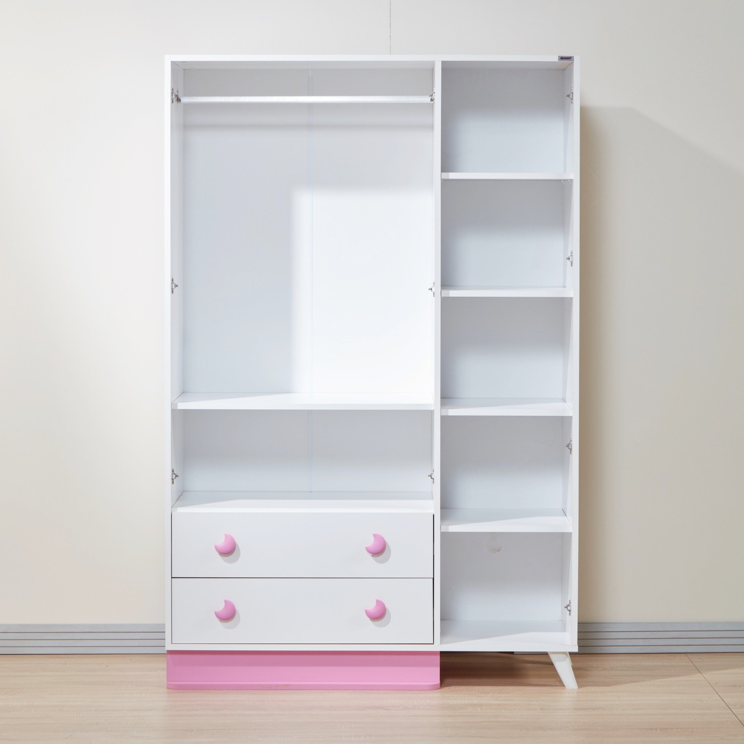 Dessenti Miray Bebek Odası 3 Kapaklı Gardrop BeyazPembe