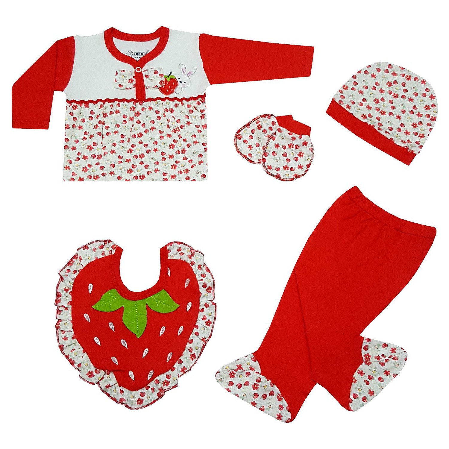 5 Parça Kız Bebek Hastane Çıkışı Yeni Doğan Zıbın Seti Fiyatı