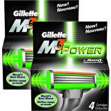Gillette M3 Power Yedek Başlık 4'lü x 2 Adet
