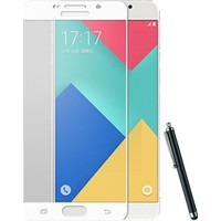 CoverZone Samsung Galaxy A7 2017 Full Kaplayan 3d Tempered Koruyucu + Dokunmatik Kalem