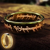A-Leaf Lord Of The Rings Sırlar Yüzüğü Yüzüklerin Efendisi Yüzük Hobbit Güç Yüzüğü Gold