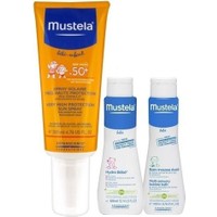 Mustela Protection Sprey SPF 50+ 200 ml Çok Yüksek Faktörlü Güneş Kremi + Şampuan ve Losyon