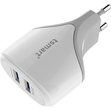 T&Smart Apple iPhone Uyumlu Şarj Kablolu T&Smart 2 Usb Seyahat Şarj Seti