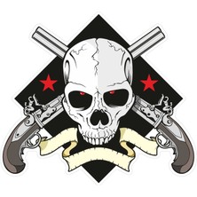 Stickermarket Kurukafa Silahli Sticker