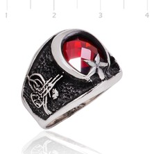 Gumush Gümüş Ay-Yıldız Tuğra Erkek Yüzük