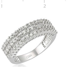 Gumush 3 Sıra Yarım Tur Gümüş Kadın Yüzük