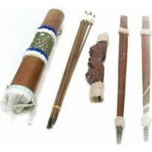 Direkstoktan Ahşap El Oyması Kızılderili Ok Yay Seti Dekor