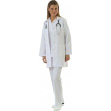 Tıpmod Orta Boy Ceket Yaka Doktor Hemşire Öğretmen Önlüğü