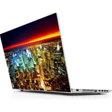 Sticker Master Şehirde Gün Batımı Laptop Sticker Oto Motor Pc Etiket