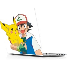 Sticker Master Pokemon Ash And Picachu Hug Laptop Sticker Oto Motor Pc Etiket