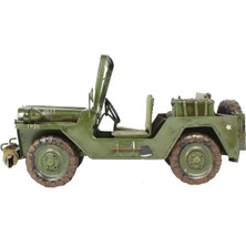 T-Bek 1952 Model Army Jeep Eskitilmiş Biblo Be-088