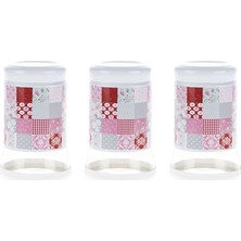 Biev Patchwork 3Lü Kavanoz Seti 1100 ml