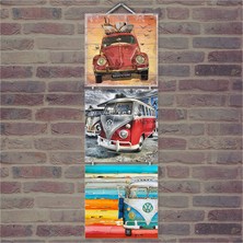 Cakasepetim Ahşap Tablo Nostalji Vosvoslar Baskılı 14X14 Cm 3 Parça