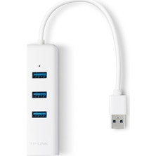 TP-LINK UE330, USB 3.0 3-Port Hub ve Gigabit Ethernet Adaptör