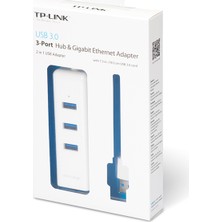 TP-LINK UE330, USB 3.0 3-Port Hub ve Gigabit Ethernet Adaptör