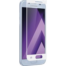 Case 4U Samsung Galaxy A3 2017 Full Kapatan Cam Ekran Koruyucu Beyaz