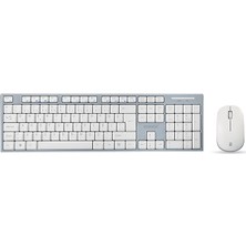 Everest KM-6063 Beyaz / Gri Kablosuz Multimedia Klavye + Mouse Set