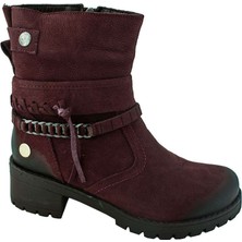 Mammamia D16Kb-4055 Nubuk Kadın Bot Bordo