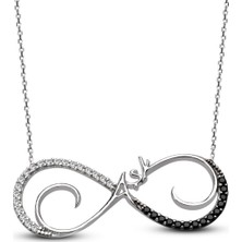 Takıhan 925 Ayar Gümüş  Sonsuzluk Aşk Kolyesi Th1181