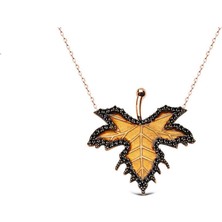 Takıhan 925 Ayar Gümüş Çınar Dalı Kolye Th1397