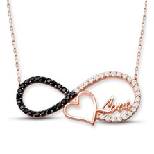 Takıhan 925 Ayar Gümüş Kalp Ve Love Yazılı Sonsuzluk Kolye Th1063