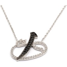 Takıhan 925 Ayar Gümüş Zirkon Taşlı Elif Vav Kadın Kolye Th1472