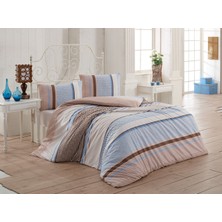 Kristal Ranforce Çift Kişilik Nevresim Takımı - Vira Kahve