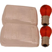 MotoMaster Suzuki GSX 600 F Beyaz Sinyal Camı 2 Li Set (1988-1997)