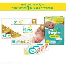 Prima Premium Care Yenidoğan Bebek Bezi Paketi (2 Bebek Bezi + Alt Değiştirme Örtüsü + 3 Islak Havlu)