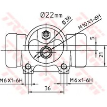 Trw Bwh392 Fren Sılındırı Sag Kangoo 1,9D-1,5 22,2Mm