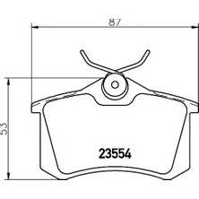 Bosch F 0986424813 Arka Balata Fluence-Mgn Iı-Iıı-207-308-307-Partner-C3-C4-Bora-Passat 97>Golf Iv-V-Polo Fıslı