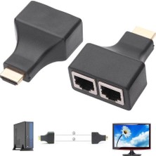 Alfais 4845 Hdmi Rj45 Cat5 6 Extender Uzatıcı Uzatma Aparatı