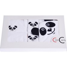 Airycot Bebek Bornoz Seti Panda (5 Parça Bebek Seti)