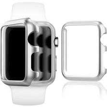 Alaca Apple Watch Uyumlu 2 42Mm Sert İnce Rubber Kılıf Watc 2 42Mm + Kırılmaz Cam