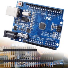 Robotekno Arduino UNO R3 Yeni Versiyon + Breadboard + Jumper + USB Kablo