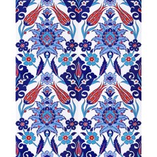 Armada çini 20x25 Cm Ac 1004 Kırmızı Laleli Kütahya Çini Seramik Karo