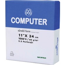Mopak Bilgisayar Kağıdı 11x24/60gr. 5.5perf.1000'lı