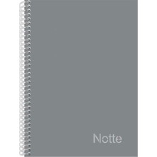 Notte Sert Kapak Defter A4 Pastel 200 Yaprak (sarı-mavi-kırmızı-pembe-yeşil-oranj)