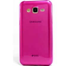 Darz Samsung Galaxy J5 Suni Deri Görünümlü Silikon Kılıf