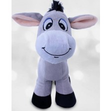Kare Dekor Sesli Eşek Peluş 28 CM
