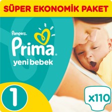 Prima Bebek Bezi Yeni Bebek 1 Beden Yenidoğan Süper Ekonomik Paket 111 Adet