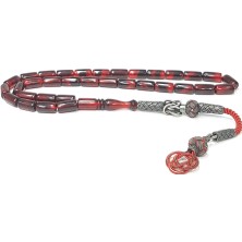 Takıhan 1000 Ayar Kazaz Püsküllü Kesme Model Sıkma Kehribar Tesbih Model-3