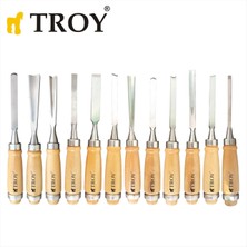 Troy 25004 Ahşap Oyma Bıçak Seti, 12 Parça