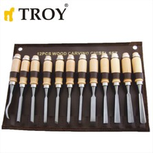 Troy 25004 Ahşap Oyma Bıçak Seti, 12 Parça