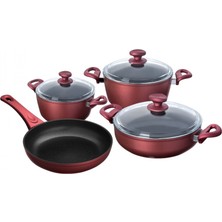 Nehir Titanium Nar Çiçeği 7 Parça Tencere Takımı