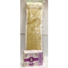 Aktarzane Kabak Lifi Kese Uzun Sırt Tipi İpli + Lavanta Sabunu Banyo Hamam Kesesi Spa Seti