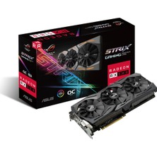 Asus ROG STRIX Amd Radeon RX 580 8GB OC 256Bit GDDR5 (DX12) PCI-E 3.0 Ekran Kartı STRIX-RX580-O8G- Gaming